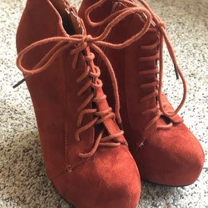 Jeffery Campbell Style Orange/Red Heels